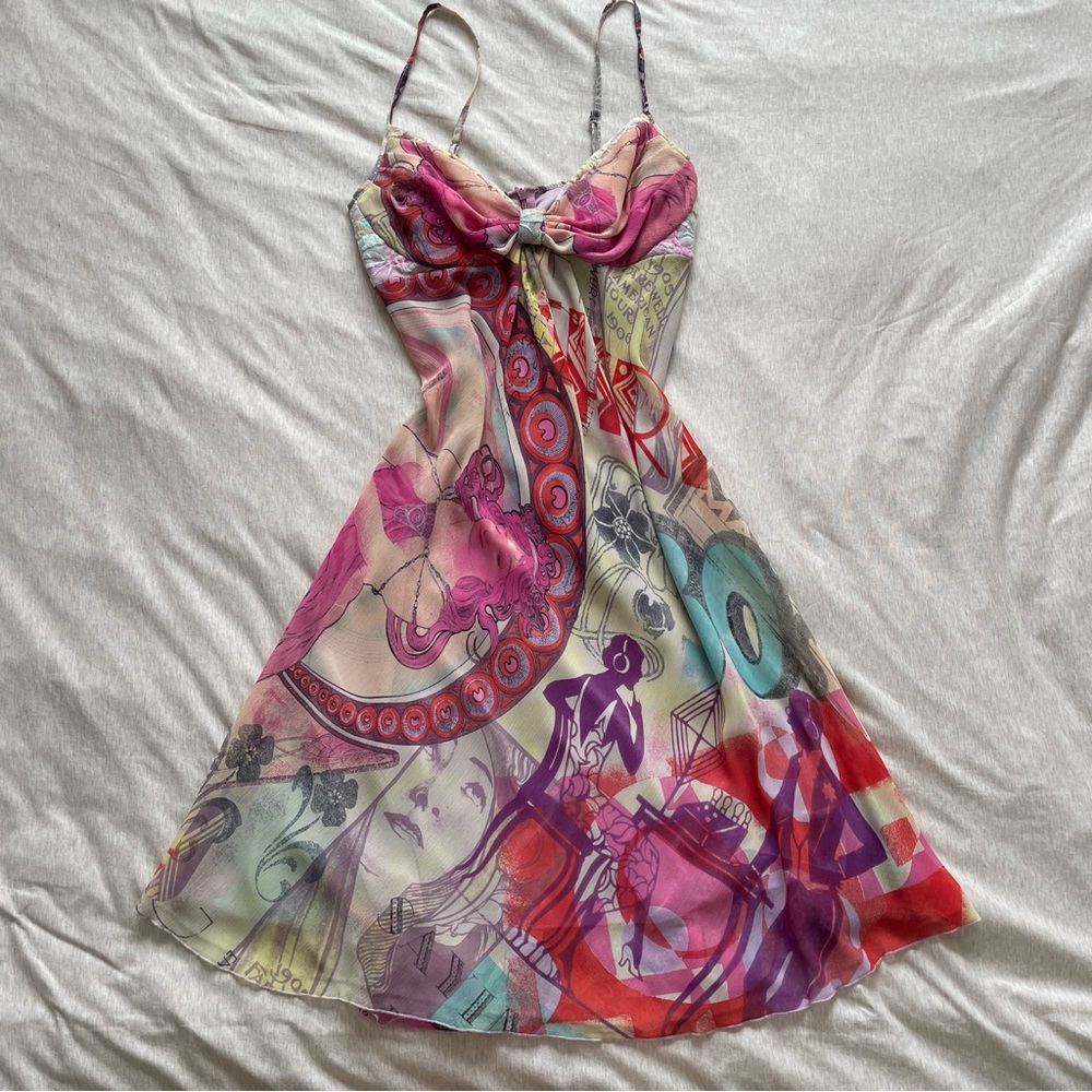 XS Clothing Vintage Printed Cocktail Dress